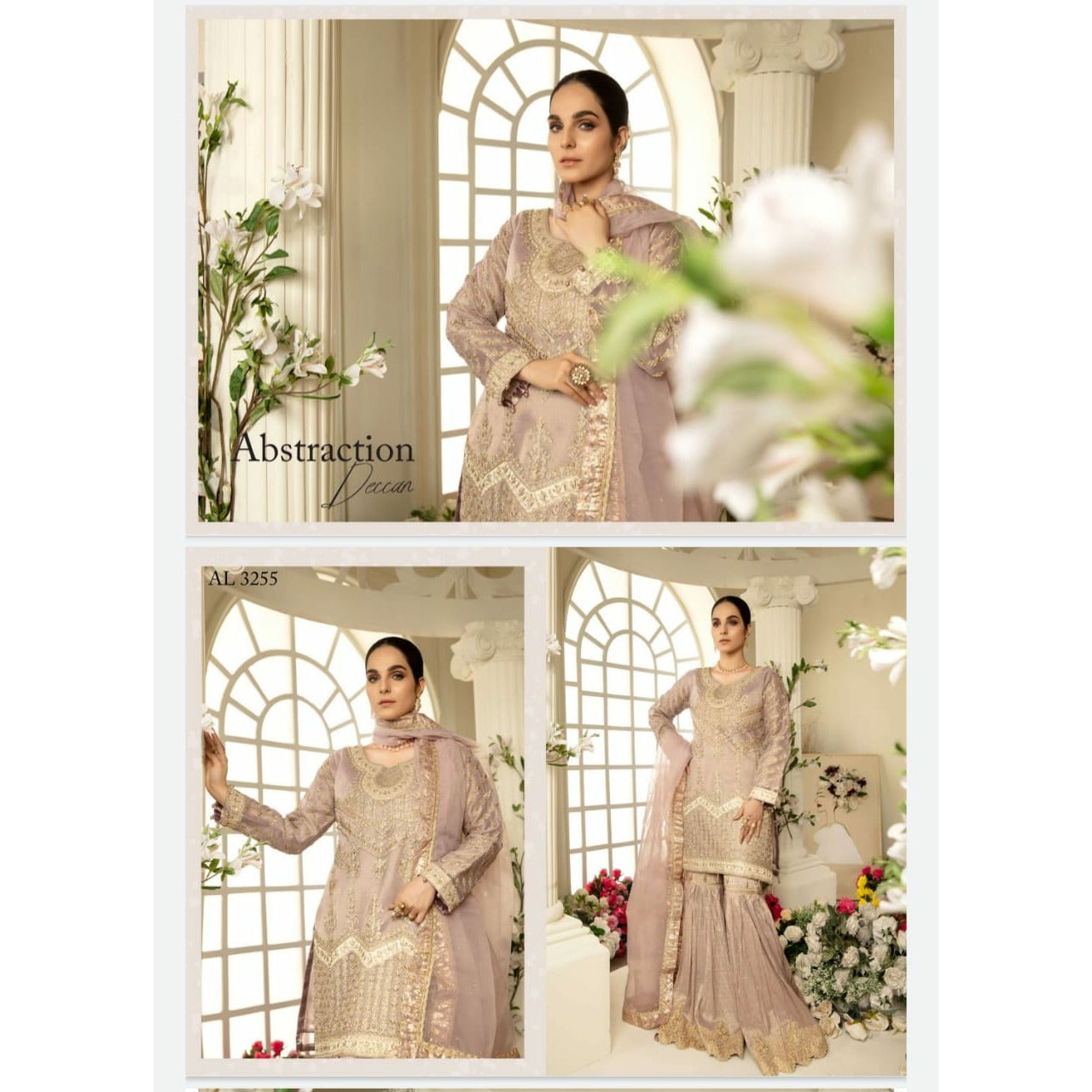 Organza Shirt with Cotton Gharara