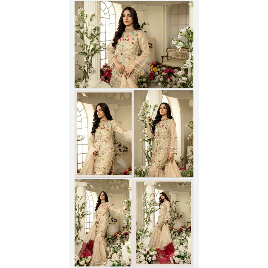 Organza Short Shirt with Organza Gharara