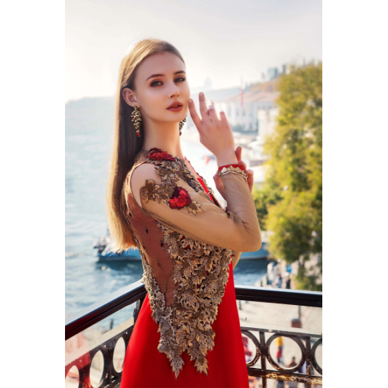 Red Shirt with Sharara