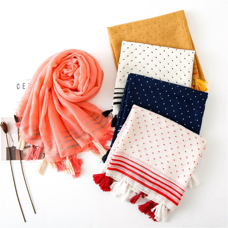 Cotton Bohemia Dot Print Scarf
