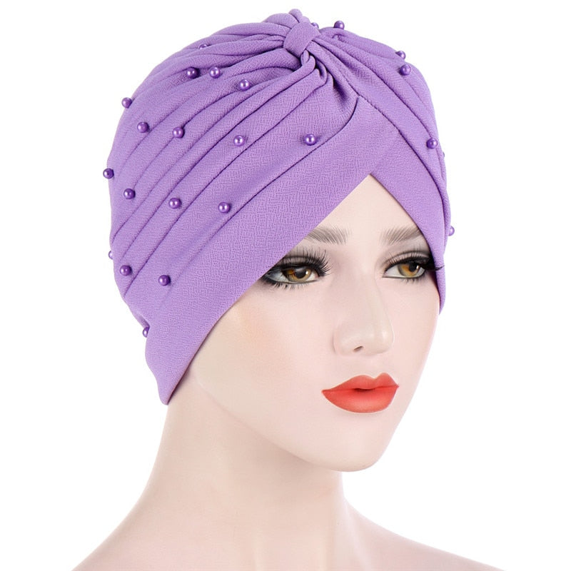 Cotton Pearl Hijab Caps