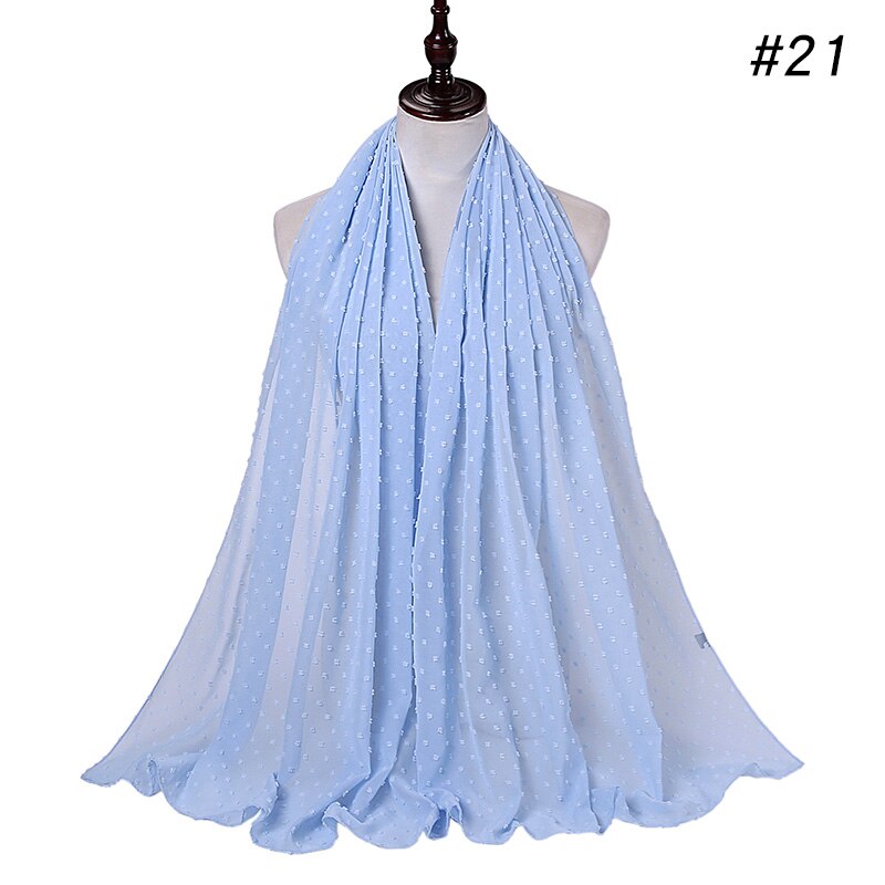 Pom Pom Bubble Chiffon Scarf