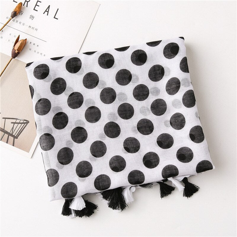 Dot Print Hijab Scarf