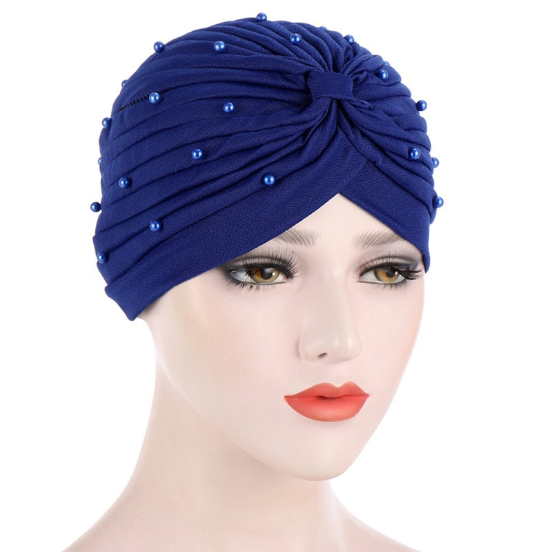 Cotton Pearl Hijab Caps