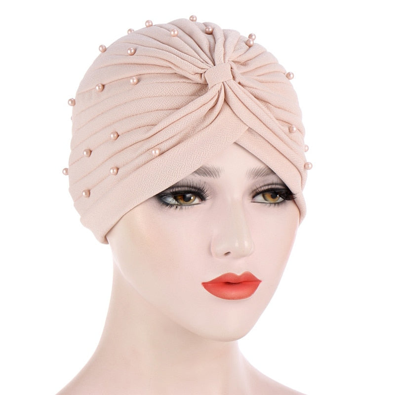 Cotton Pearl Hijab Caps