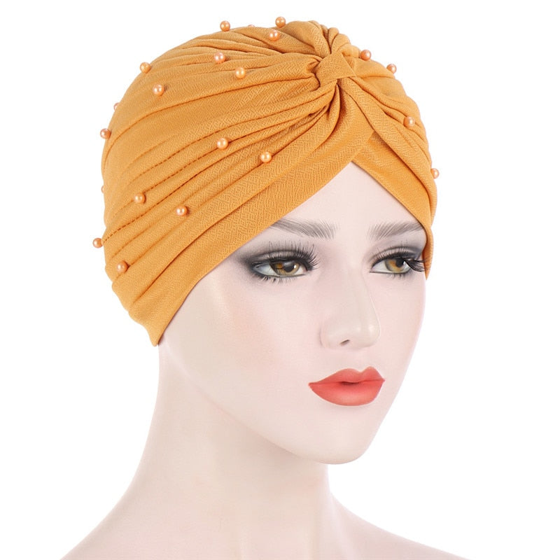 Cotton Pearl Hijab Caps