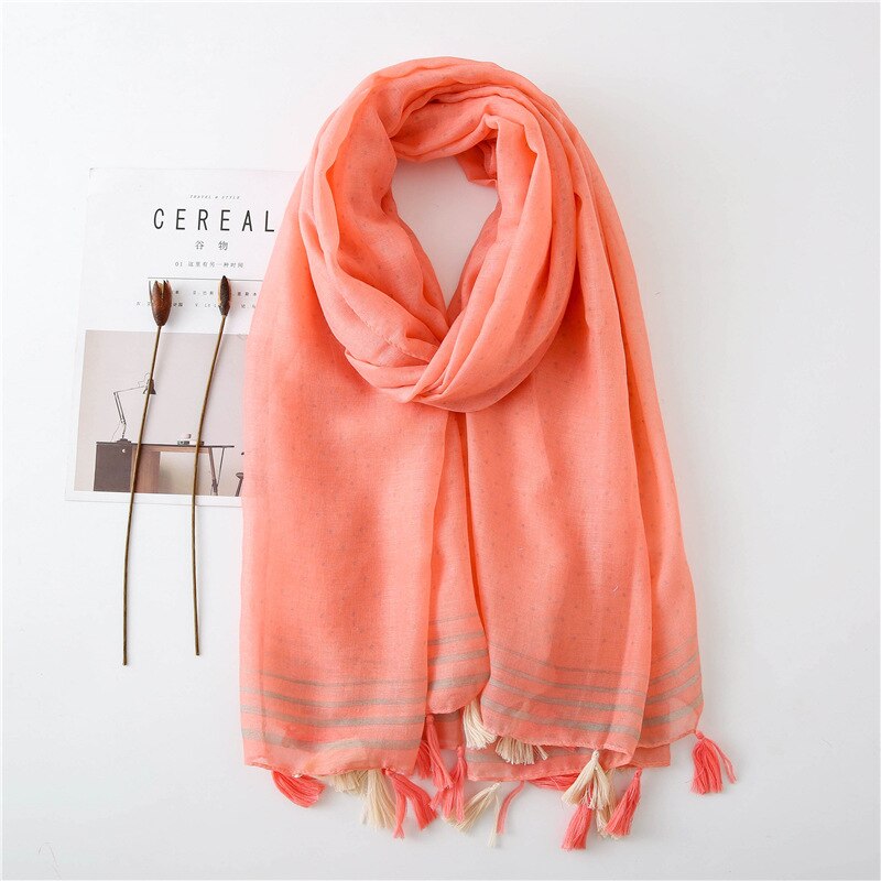 Cotton Bohemia Dot Print Scarf