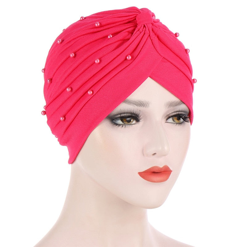 Cotton Pearl Hijab Caps