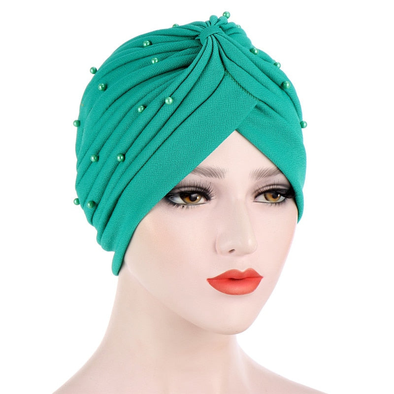 Cotton Pearl Hijab Caps