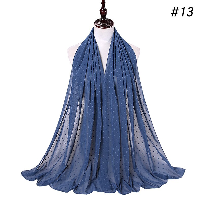 Pom Pom Bubble Chiffon Scarf