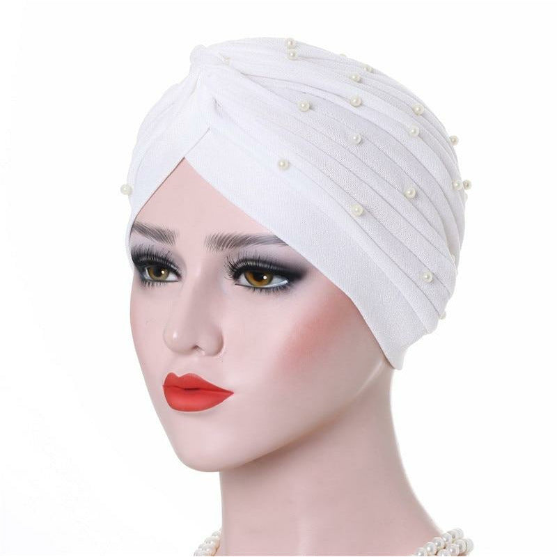 Cotton Pearl Hijab Caps