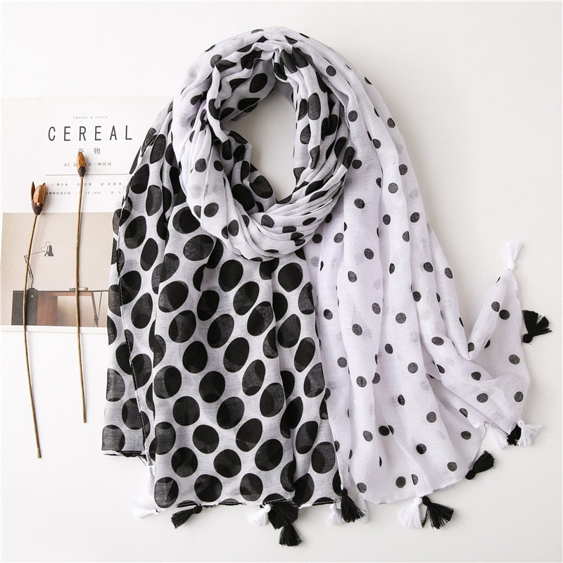 Dot Print Hijab Scarf