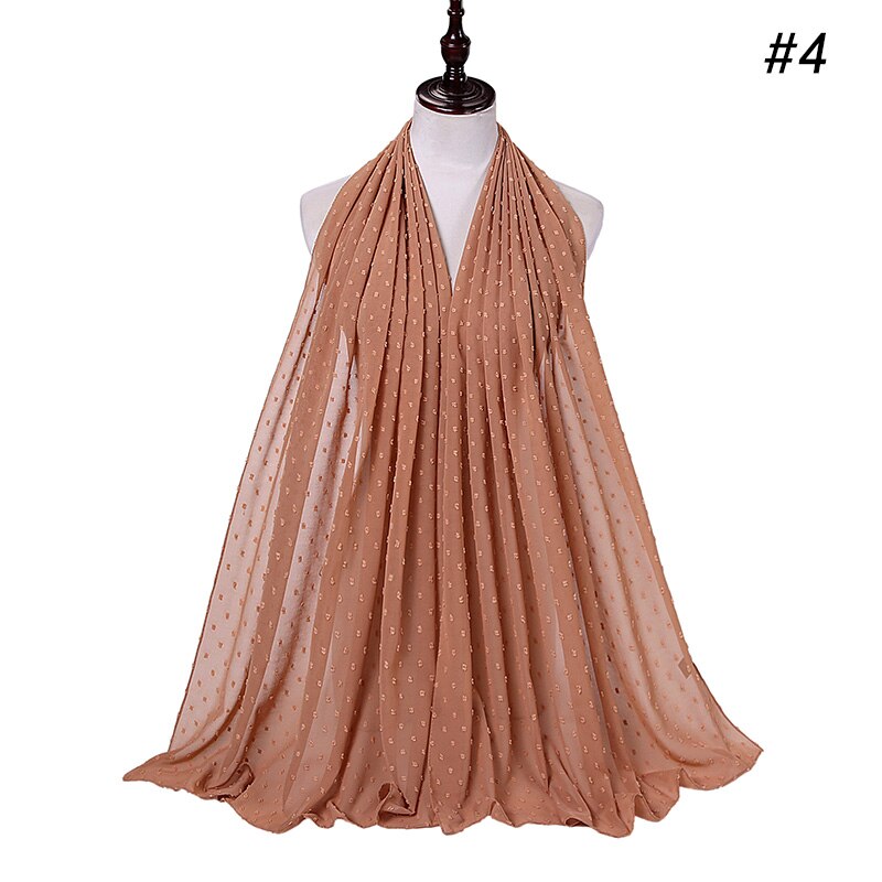 Pom Pom Bubble Chiffon Scarf