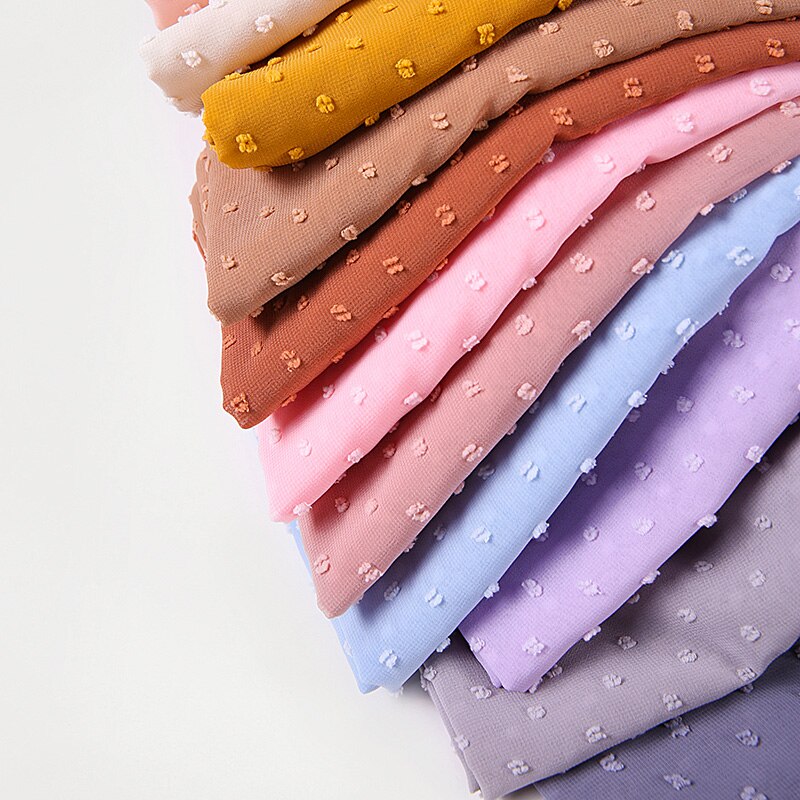 Pom Pom Bubble Chiffon Scarf