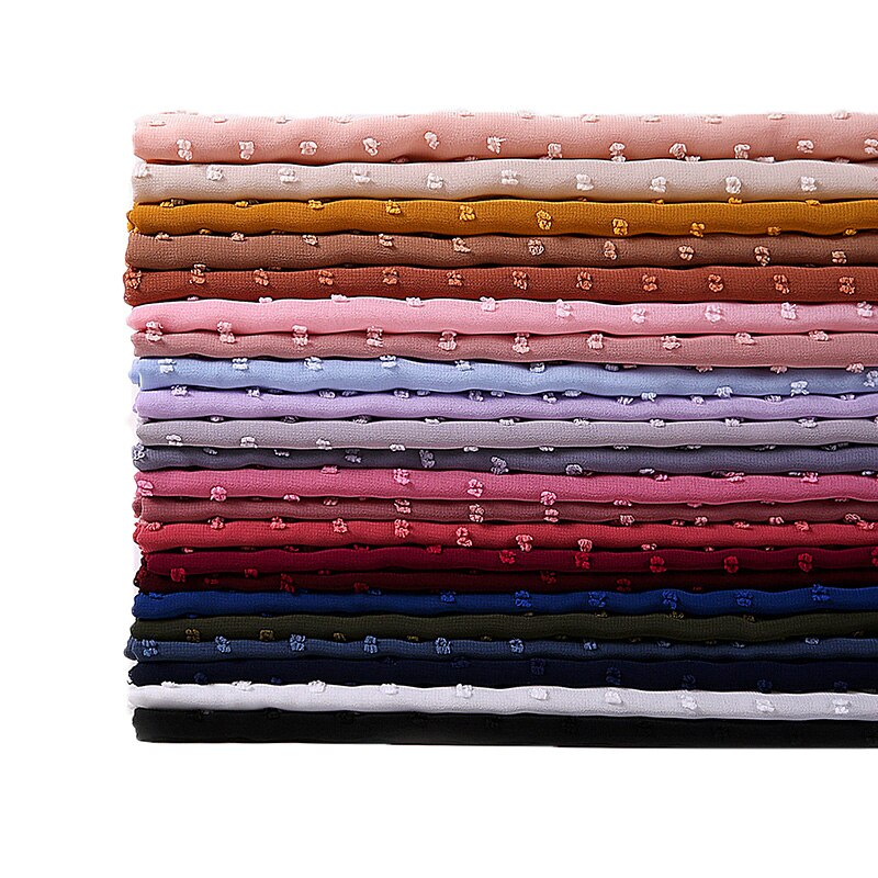 Pom Pom Bubble Chiffon Scarf