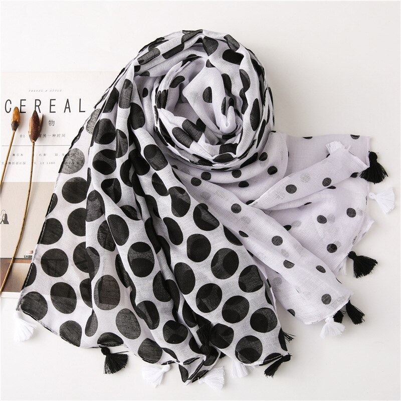 Dot Print Hijab Scarf