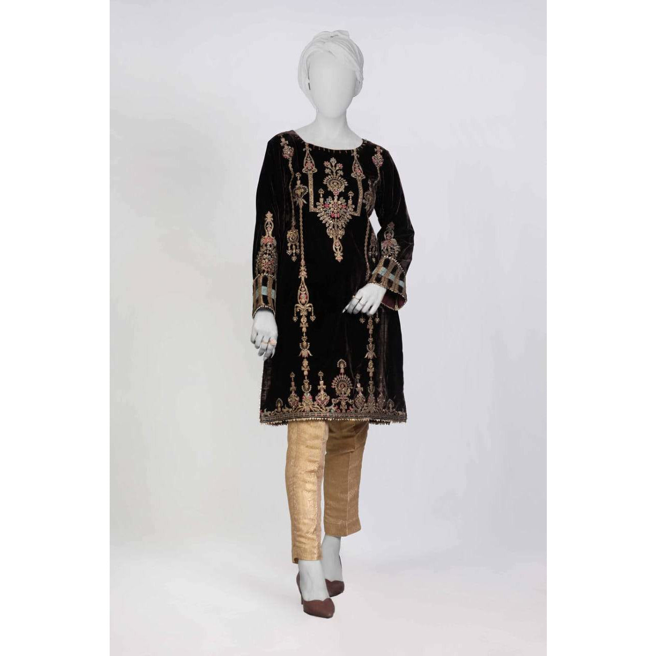 Choclate Velvet Top - couturebyfarah