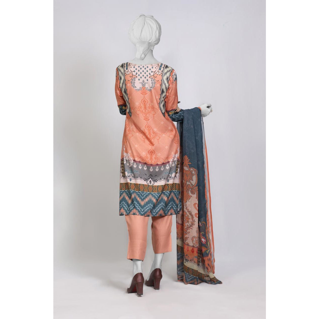 Pink Geometic Art Print Suit - couturebyfarah