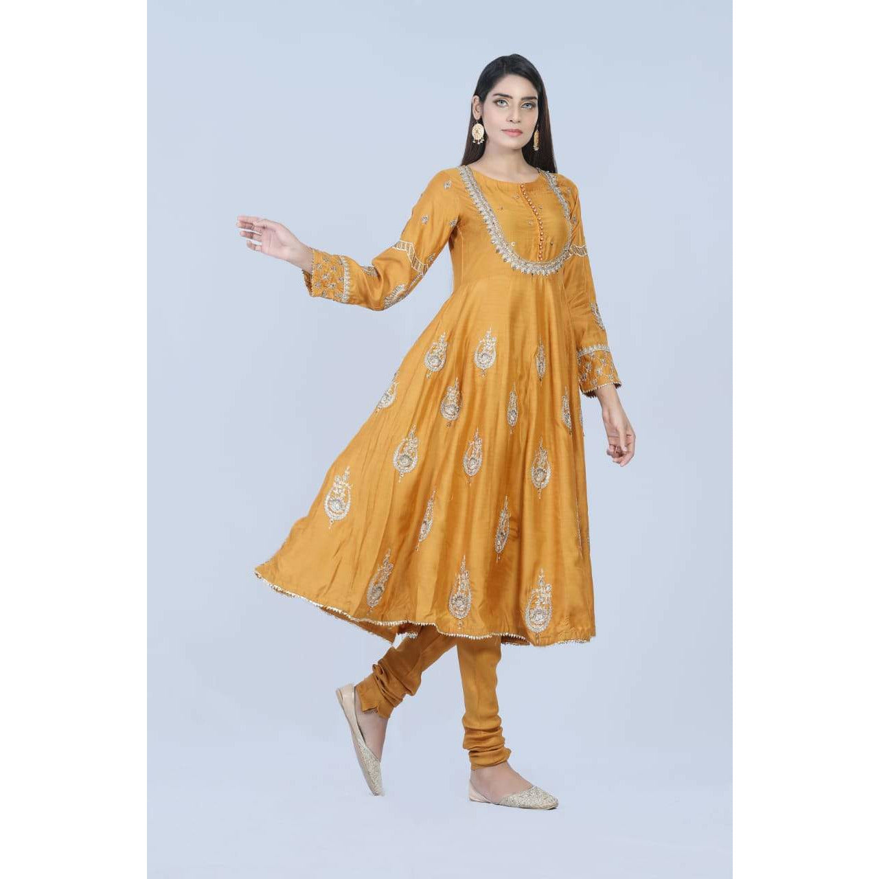 Orange Frock Style - couturebyfarah