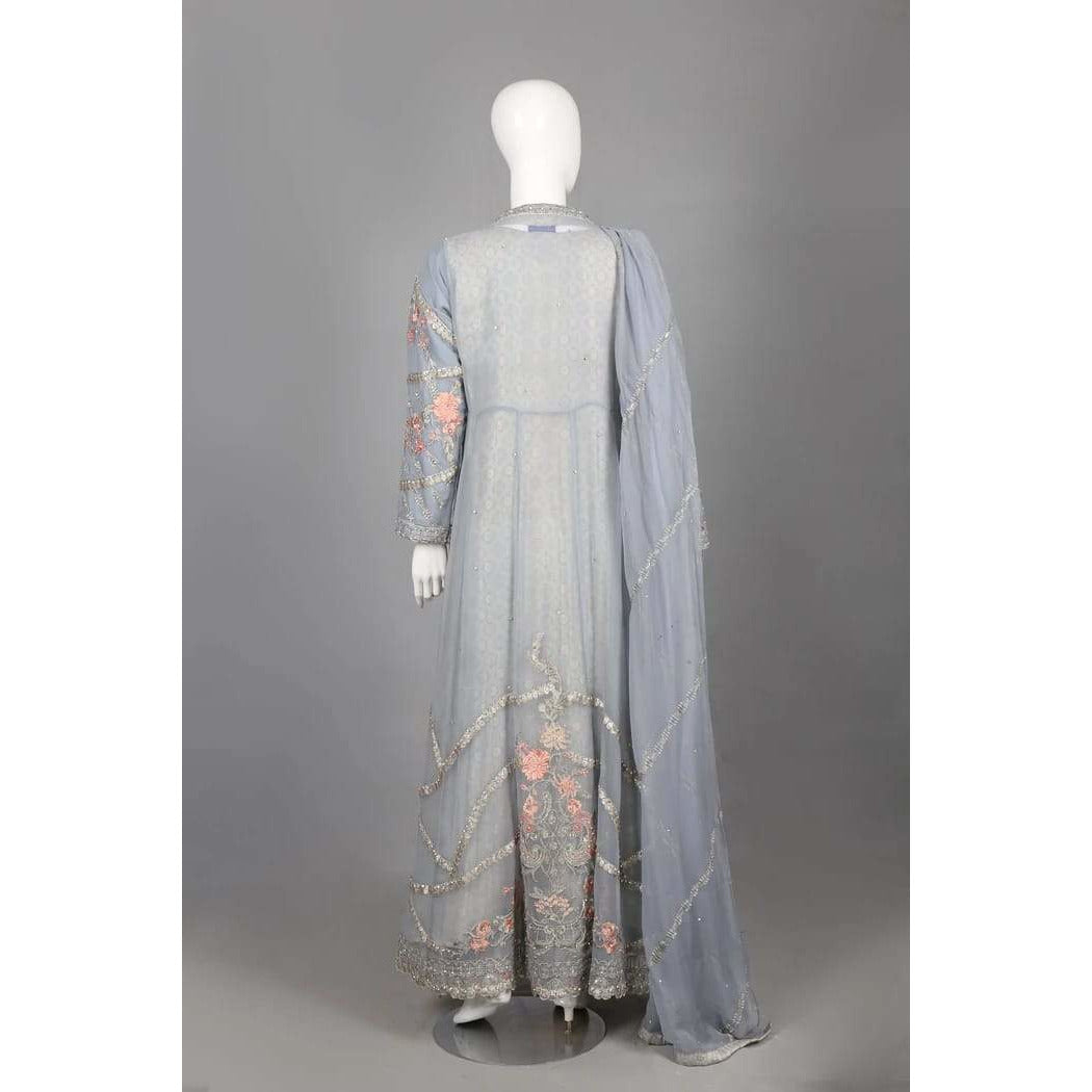 Chiffon Grey colored 3 PC suit