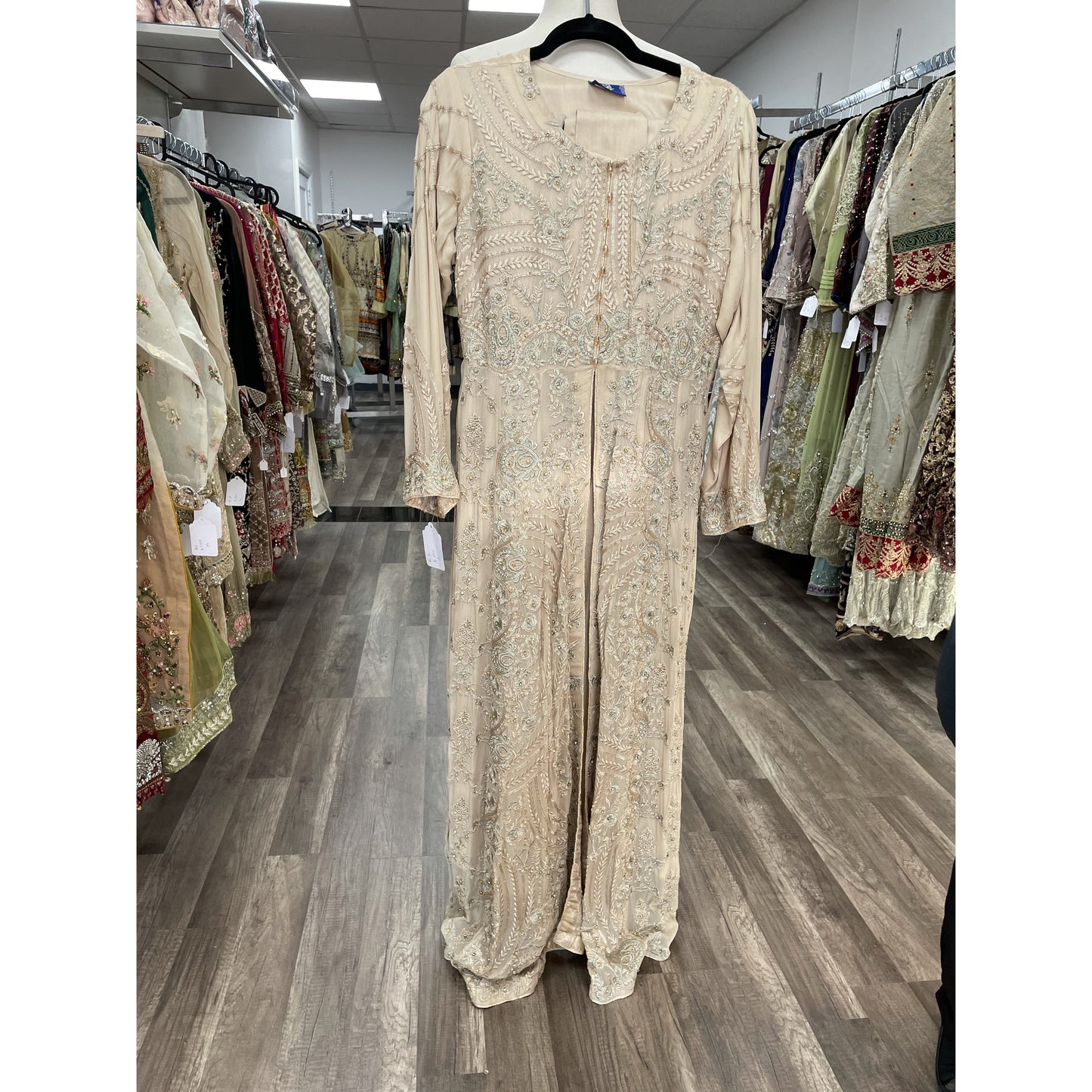 Gold long dress ra