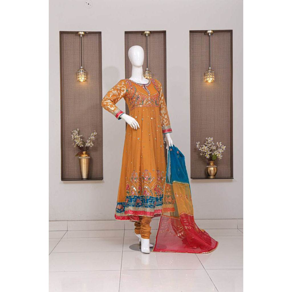 Yellow Long froke - couturebyfarah