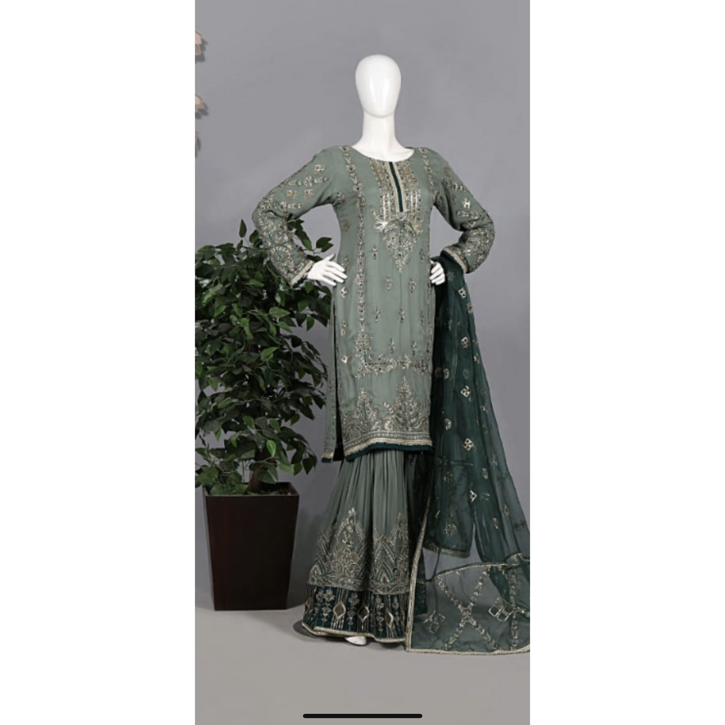 Light green with dark green combination