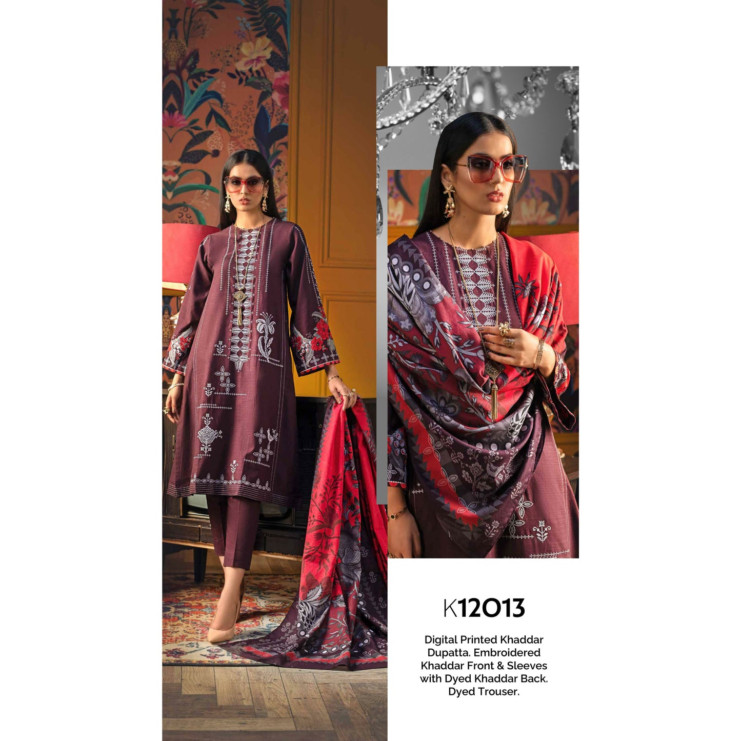 3-PIECE EMBROIDERED KHADDAR