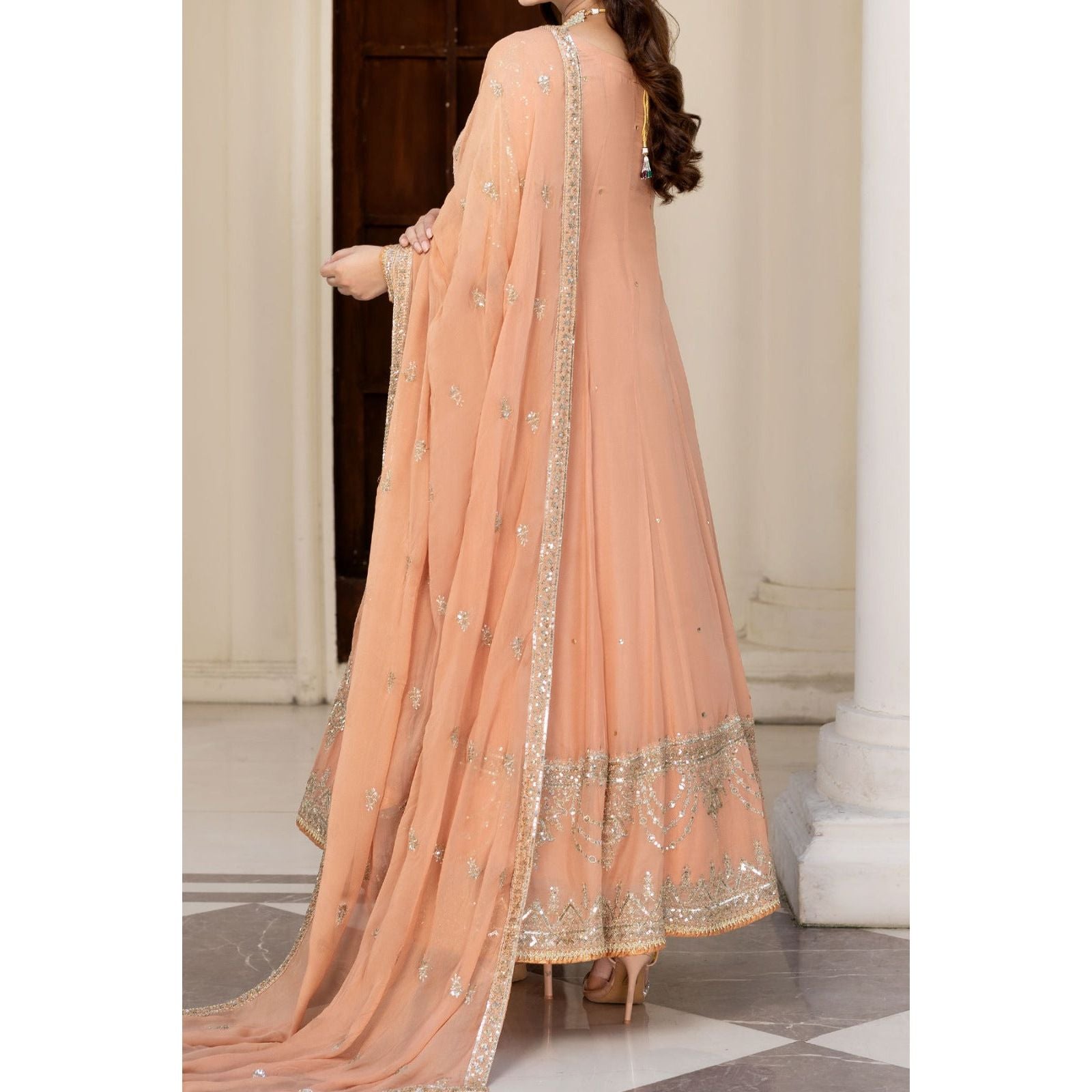Orange Embroidered 3-PIECE DRESS Orange / XL Orange Embroidered 3-PIECE DRESS Orange / XL