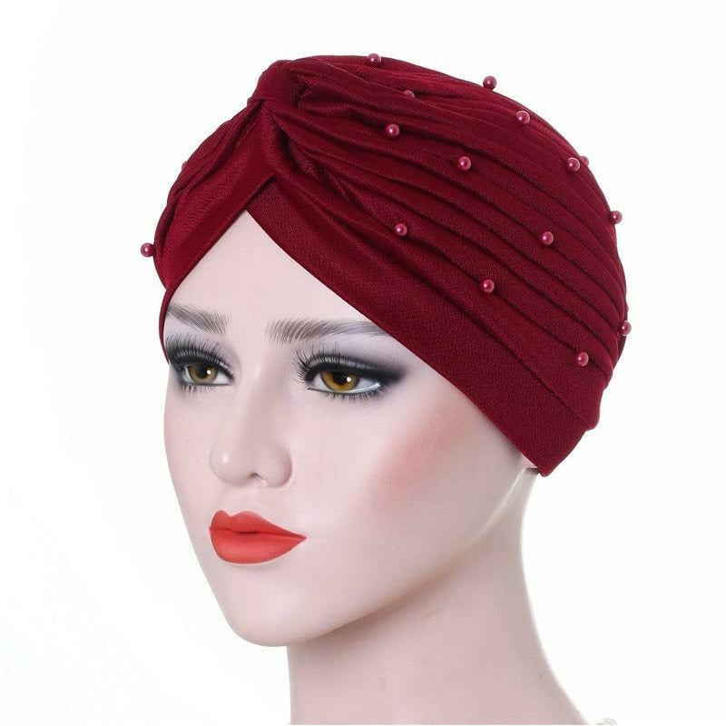 Cotton Pearl Hijab Caps
