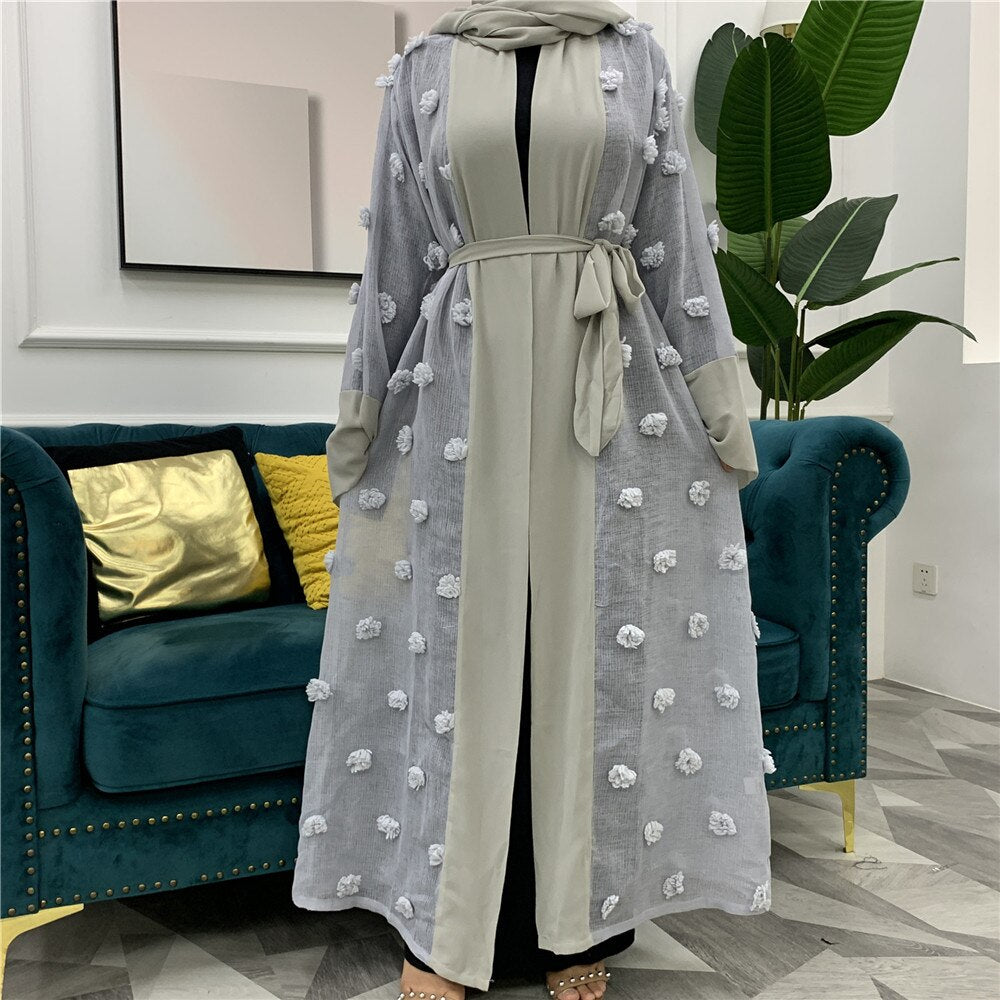 Ramadan Eid Mubarak Fashion Kimono Dubai Abaya Kaftan Turkish Islamic Clothing Muslim For Women Cardigan Robe Musulman de Mode gray / 2XL Ramadan Eid Mubarak Fashion Kimono Dubai Abaya Kaftan Turkish Islamic Clothing Muslim For Women Cardigan Robe Musulman de Mode gray / 2XL