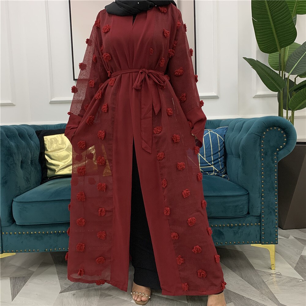 Ramadan Eid Mubarak Fashion Kimono Dubai Abaya Kaftan Turkish Islamic Clothing Muslim For Women Cardigan Robe Musulman de Mode Black / M Ramadan Eid Mubarak Fashion Kimono Dubai Abaya Kaftan Turkish Islamic Clothing Muslim For Women Cardigan Robe Musulman de Mode Black / M
