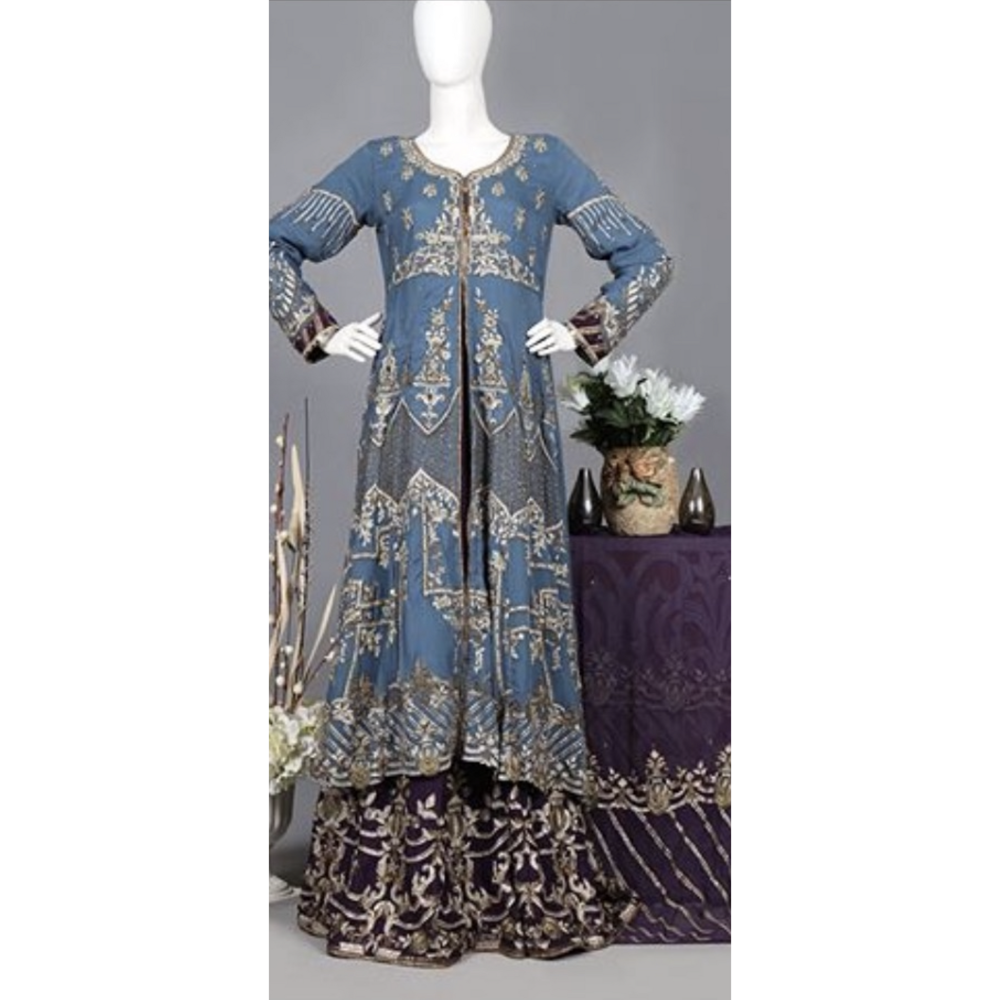Blue and purple dress - couturebyfarah